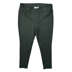 Seven7 Skinny Pants Stretch Dark Green Size 14 High Rise